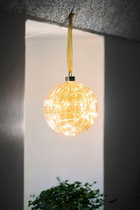 Glasskule 30 LED varm hvit Ø14 cm